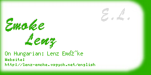 emoke lenz business card